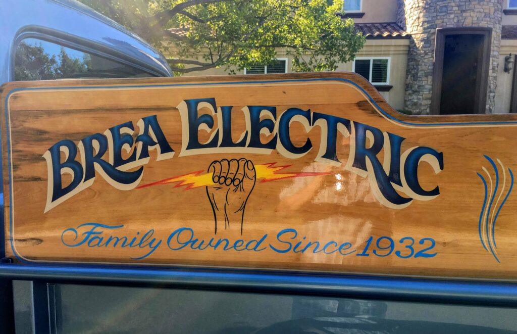 Brea Electric Company Name Board