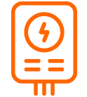 Electrical installation Icon in Orange Color